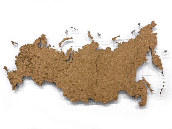 Карта России из пробки