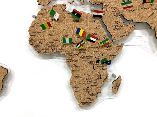 Карта мира из пробки, Африка крупным планом