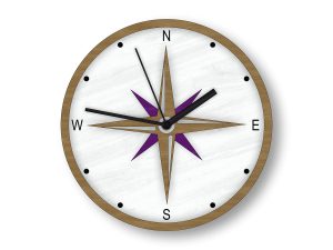 Часы-компас в расцветке пурпурная