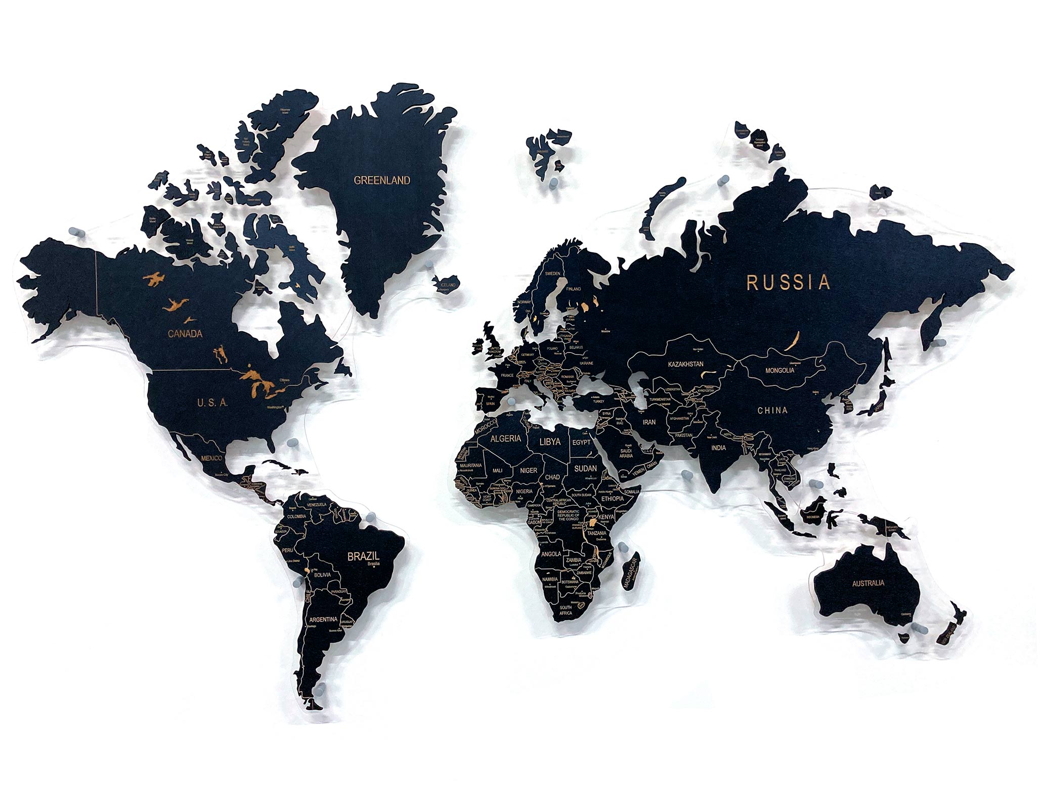 Мир черная карта