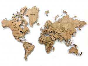 Многоуровневая карта мира из массива клена