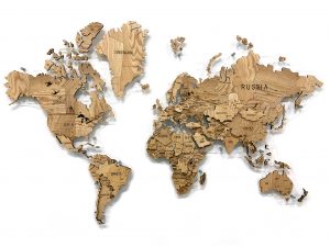 Многоуровневая карта мира из массива Ясеня