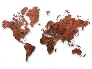 Многоуровневая карта мира из массива Бубинги
